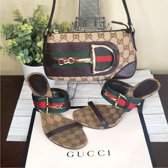 Gucci Web Horsebit Bag, Wallet and Heels Bundle - Picture 3 of 16